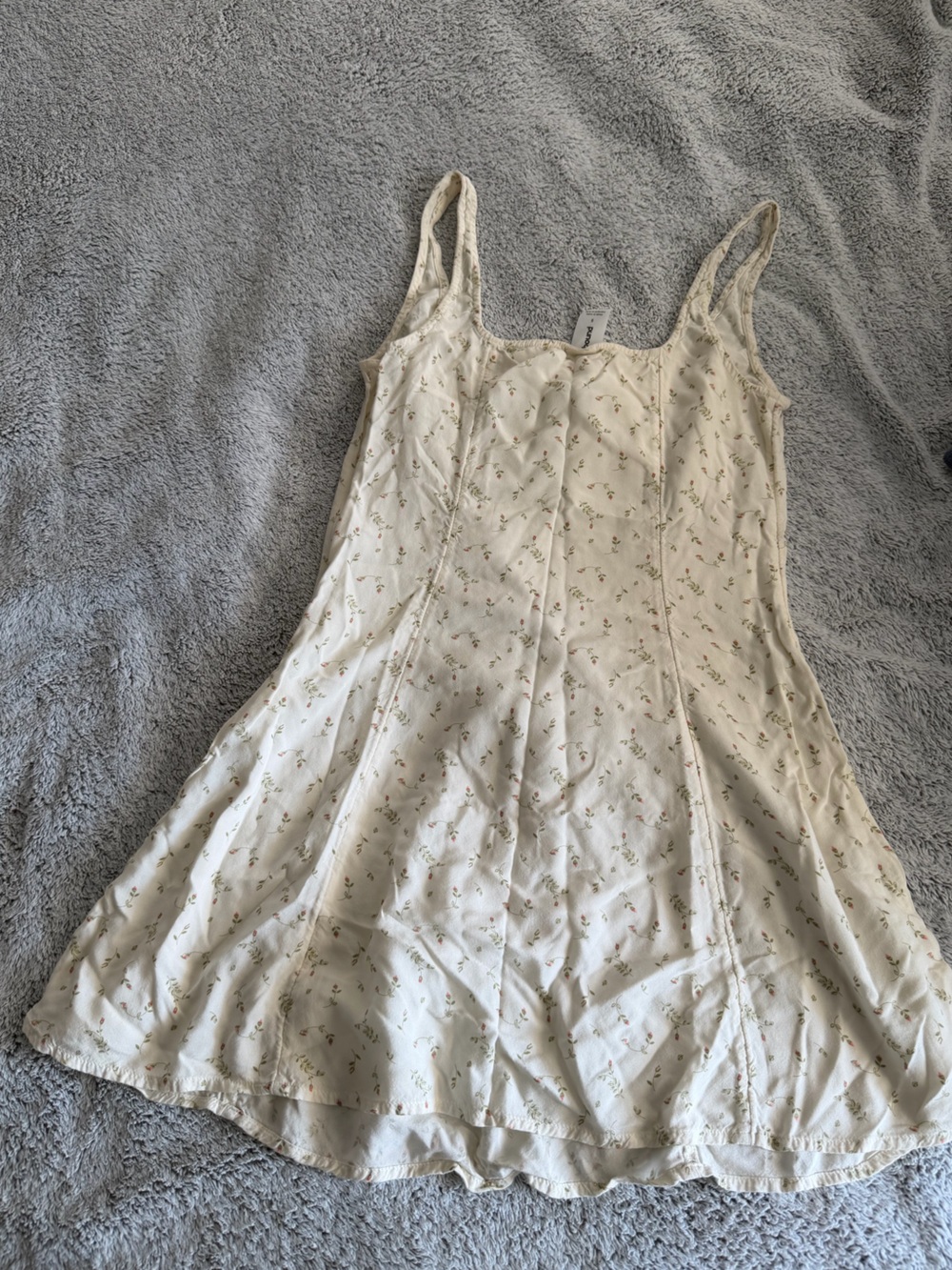 Abound Cream Mini Slip Dress with Delicate Pink Floral Sprigs